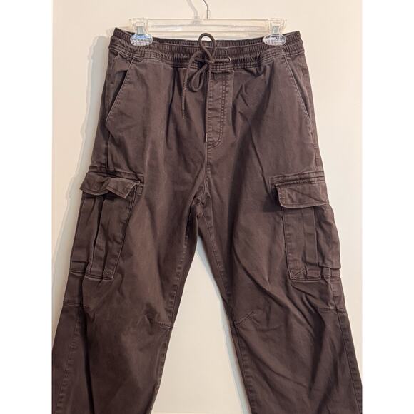 PacSun Cargo Jogger Pants Sz M Casual Drawstring Brown Gorpcore Skater Outdoor - Picture 2 of 13